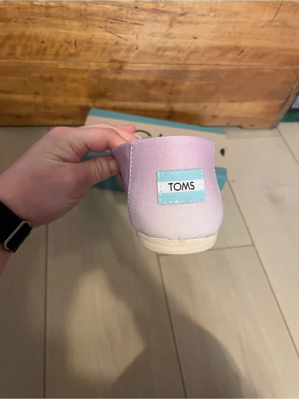 TOMS Women’s Pastel Ombre Slip-On Shoes - Pink/Light Blue New in Box